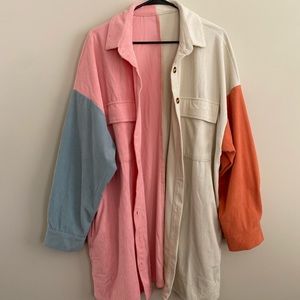 Corduroy Shirt Dress with pockets